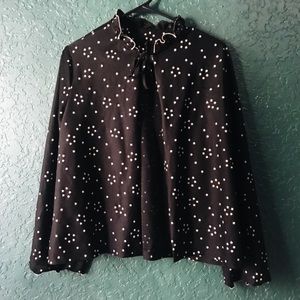 Vintage 1997 Ruffle Polka Dot Cardigan